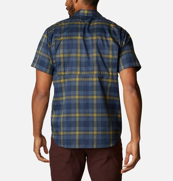 Columbia Silver Ridge Lite Plaid Shirts Navy For Men's NZ51389 New Zealand